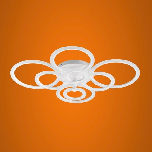 Светильник светодиодный (Люстра) iSvet Halo 220В 174Вт Белый работает по Wi-Fi  картинка 